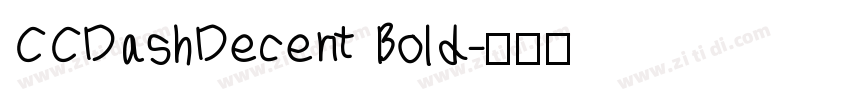 CCDashDecent Bold字体转换